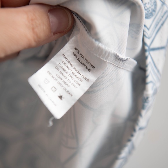 Smith & Quinn Golf Polo Shirt Mens M Golf Ball Print White Blue Logo Unique Polo - Picture 5 of 6